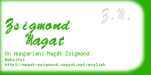 zsigmond magat business card