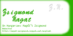 zsigmond magat business card